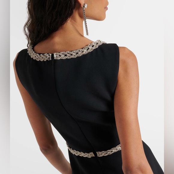 Self-Portrait Crystal-embellished crêpe minidress size 2 Like New - Picture 7 of 7